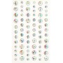 Strasuri din acril pentru make-up cu adeziv SGS008 Argintii cu Reflexii de 6-10mm 72 buc MJ 1188874